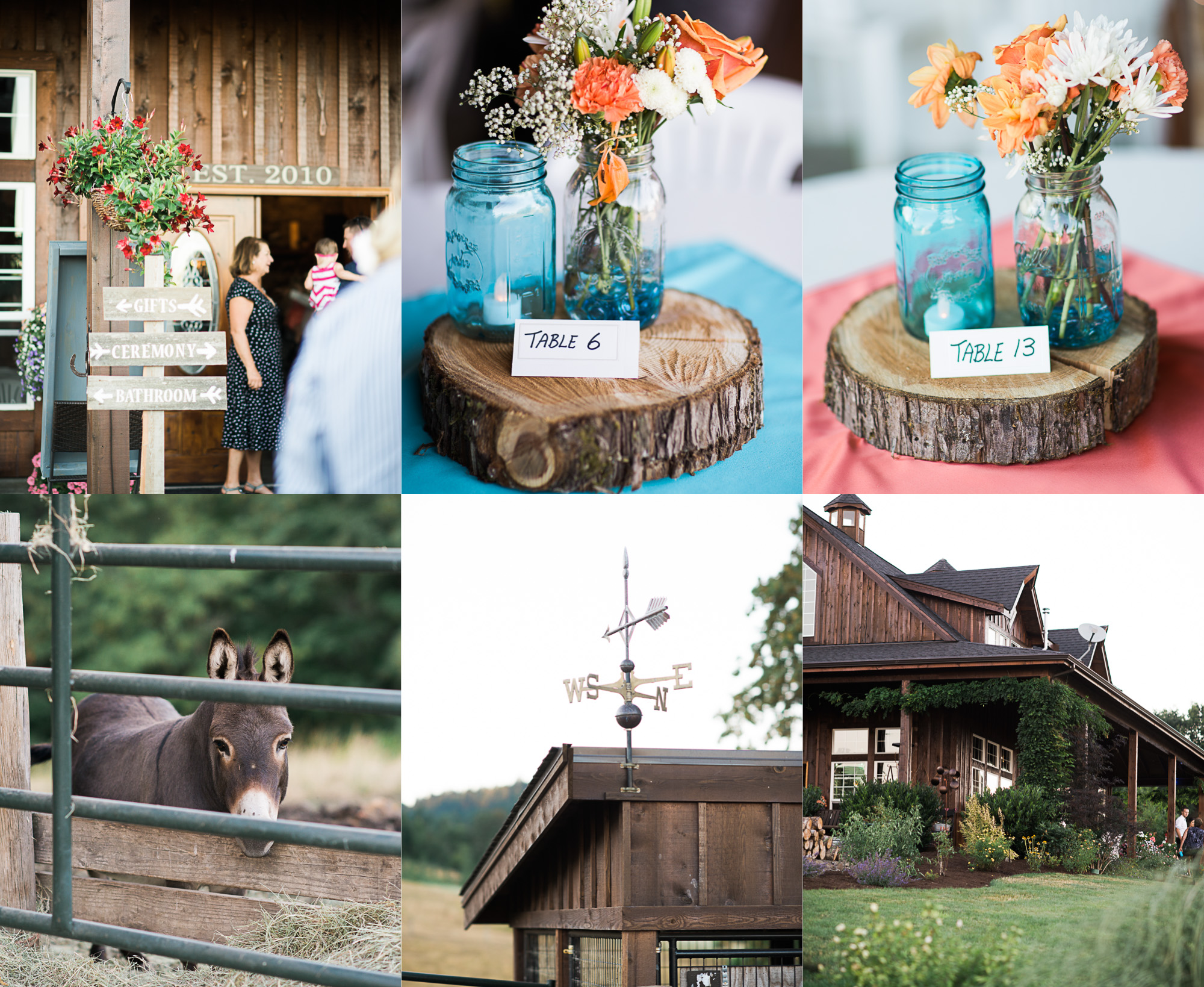 Farm wedding decorations